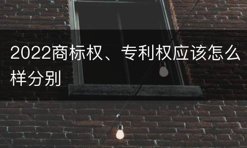 2022商标权、专利权应该怎么样分别
