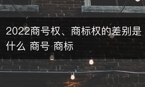 2022商号权、商标权的差别是什么 商号 商标