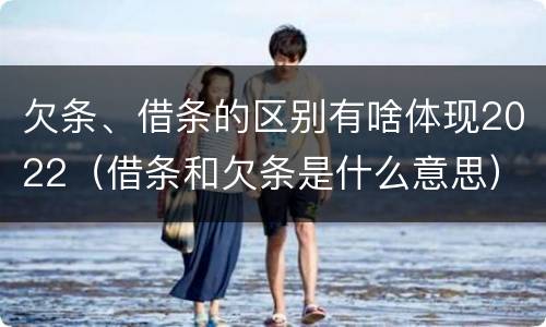 欠条、借条的区别有啥体现2022（借条和欠条是什么意思）