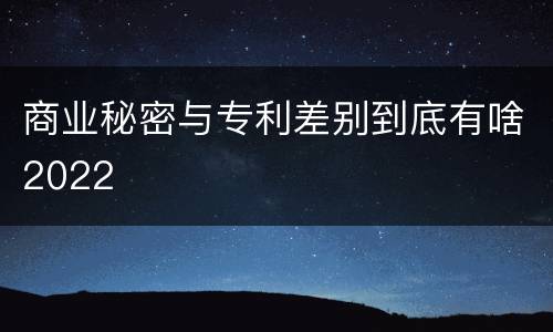 商业秘密与专利差别到底有啥2022