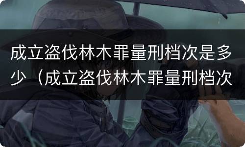 成立盗伐林木罪量刑档次是多少（成立盗伐林木罪量刑档次是多少）