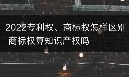 2022专利权、商标权怎样区别 商标权算知识产权吗