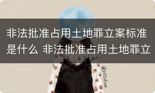 非法批准占用土地罪立案标准是什么 非法批准占用土地罪立案标准是什么样的