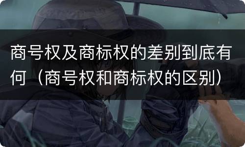商号权及商标权的差别到底有何（商号权和商标权的区别）