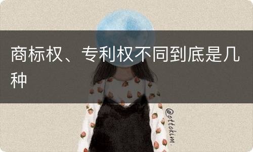 商标权、专利权不同到底是几种