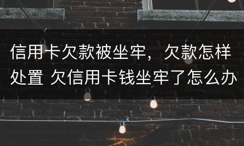 信用卡欠款被坐牢，欠款怎样处置 欠信用卡钱坐牢了怎么办