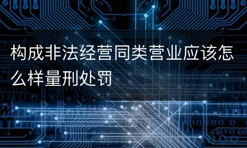 构成非法经营同类营业应该怎么样量刑处罚