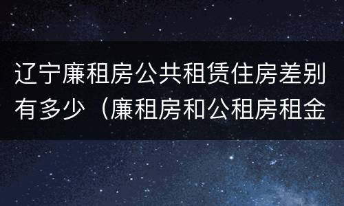 辽宁廉租房公共租赁住房差别有多少（廉租房和公租房租金一样吗）