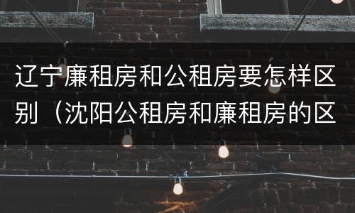 辽宁廉租房和公租房要怎样区别（沈阳公租房和廉租房的区别）