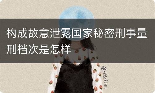 构成故意泄露国家秘密刑事量刑档次是怎样