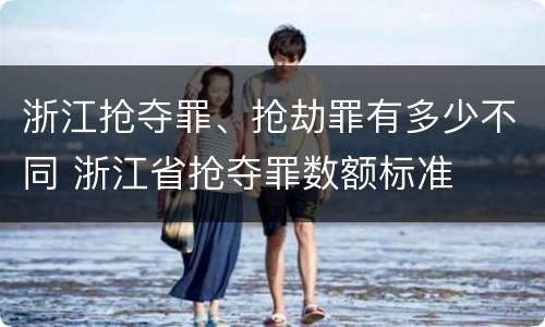 浙江抢夺罪、抢劫罪有多少不同 浙江省抢夺罪数额标准
