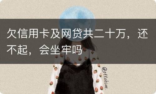 欠信用卡及网贷共二十万，还不起，会坐牢吗