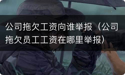 公司拖欠工资向谁举报（公司拖欠员工工资在哪里举报）