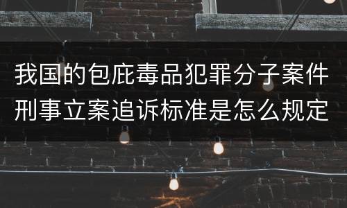 我国的包庇毒品犯罪分子案件刑事立案追诉标准是怎么规定