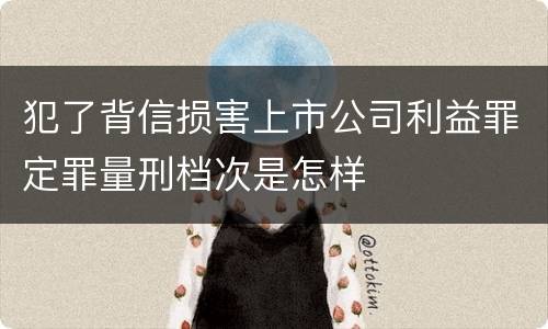 犯了背信损害上市公司利益罪定罪量刑档次是怎样