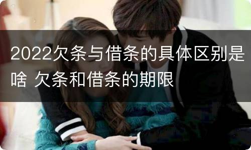 2022欠条与借条的具体区别是啥 欠条和借条的期限