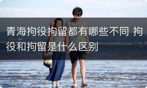 青海拘役拘留都有哪些不同 拘役和拘留是什么区别
