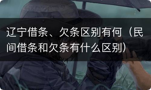 辽宁借条、欠条区别有何（民间借条和欠条有什么区别）