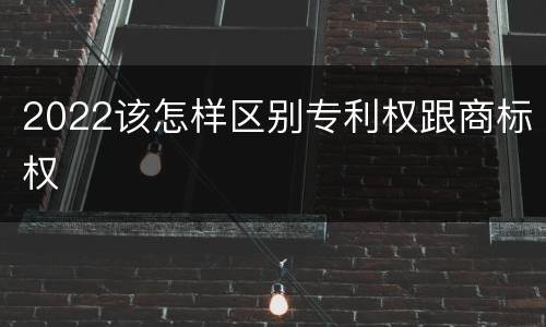 2022该怎样区别专利权跟商标权
