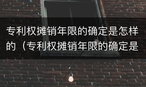 专利权摊销年限的确定是怎样的（专利权摊销年限的确定是怎样的方法）
