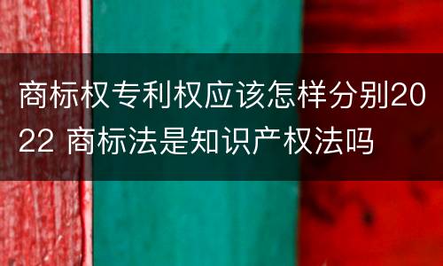 商标权专利权应该怎样分别2022 商标法是知识产权法吗