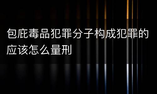 包庇毒品犯罪分子构成犯罪的应该怎么量刑