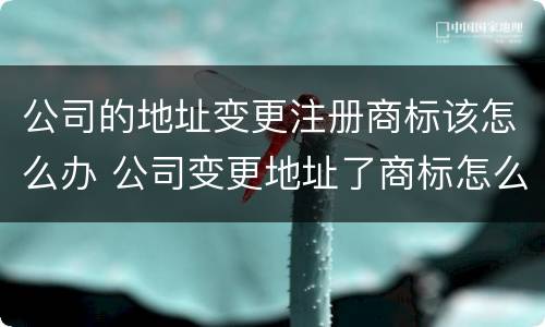 公司的地址变更注册商标该怎么办 公司变更地址了商标怎么办