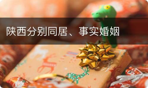 陕西分别同居、事实婚姻