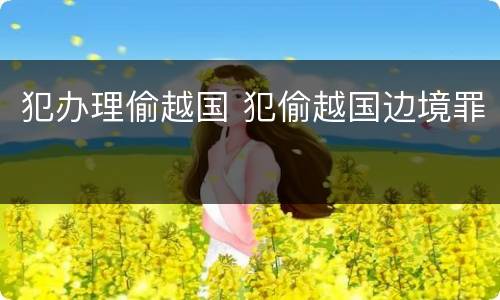 犯办理偷越国 犯偷越国边境罪