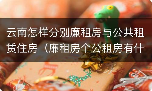 云南怎样分别廉租房与公共租赁住房（廉租房个公租房有什么区别）