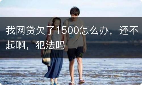 我网贷欠了1500怎么办，还不起啊，犯法吗
