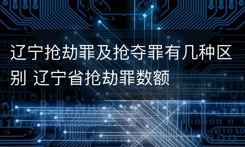 辽宁抢劫罪及抢夺罪有几种区别 辽宁省抢劫罪数额