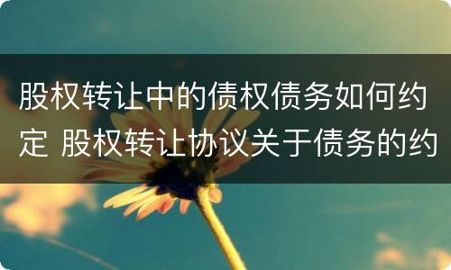 股权转让中的债权债务如何约定 股权转让协议关于债务的约定
