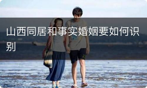 山西同居和事实婚姻要如何识别