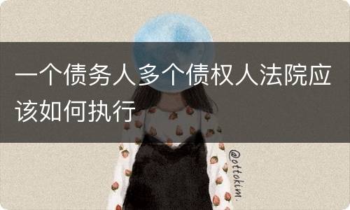 一个债务人多个债权人法院应该如何执行