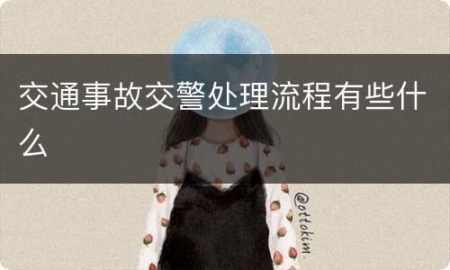 交通事故交警处理流程有些什么