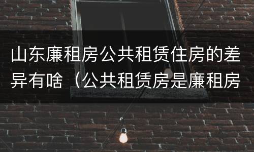 山东廉租房公共租赁住房的差异有啥（公共租赁房是廉租房吗）