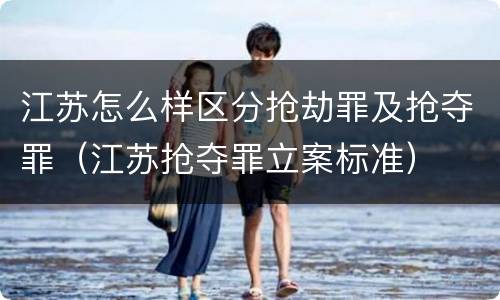 江苏怎么样区分抢劫罪及抢夺罪（江苏抢夺罪立案标准）