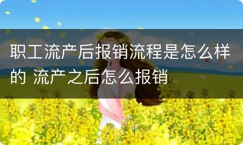 职工流产后报销流程是怎么样的 流产之后怎么报销