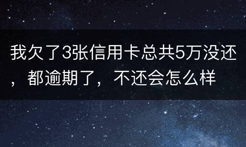 我欠了3张信用卡总共5万没还，都逾期了，不还会怎么样