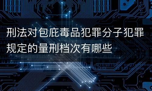 刑法对包庇毒品犯罪分子犯罪规定的量刑档次有哪些