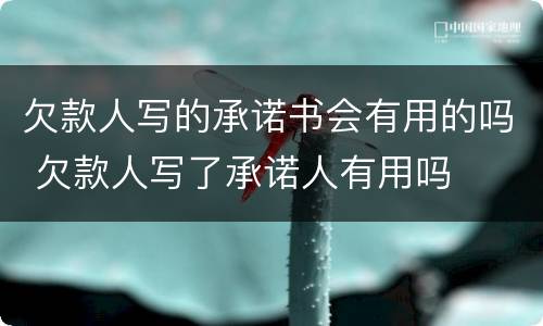 欠款人写的承诺书会有用的吗 欠款人写了承诺人有用吗
