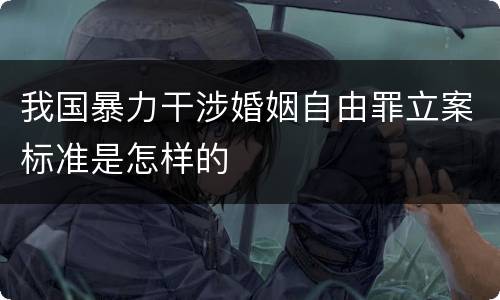我国暴力干涉婚姻自由罪立案标准是怎样的