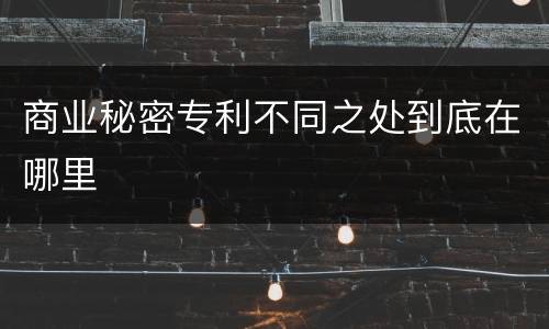 商业秘密专利不同之处到底在哪里