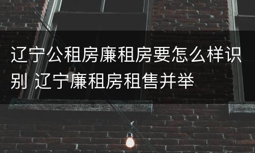 辽宁公租房廉租房要怎么样识别 辽宁廉租房租售并举