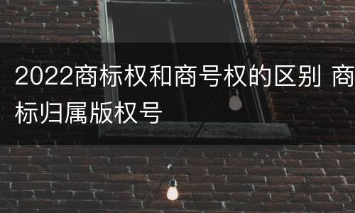 2022商标权和商号权的区别 商标归属版权号