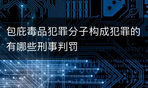 包庇毒品犯罪分子构成犯罪的有哪些刑事判罚