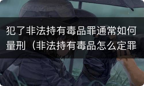 犯了非法持有毒品罪通常如何量刑(非法持有毒品怎么定罪)