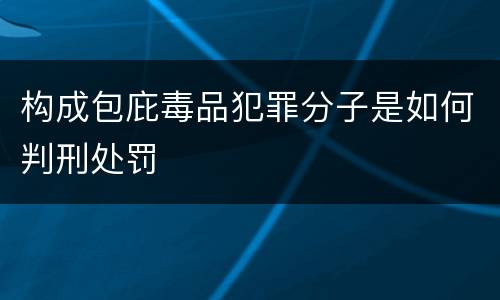 构成包庇毒品犯罪分子是如何判刑处罚