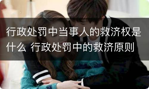 行政处罚中当事人的救济权是什么 行政处罚中的救济原则